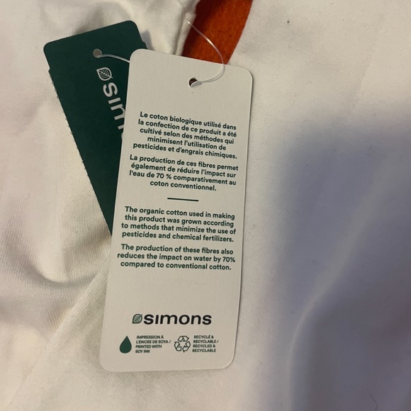 White eco-friendly organic cotton open back long sleeve bodysuit NWT - Picture 5 of 11